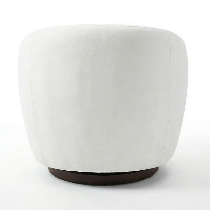 Chanel Bristo White Swivel Accent Chair
