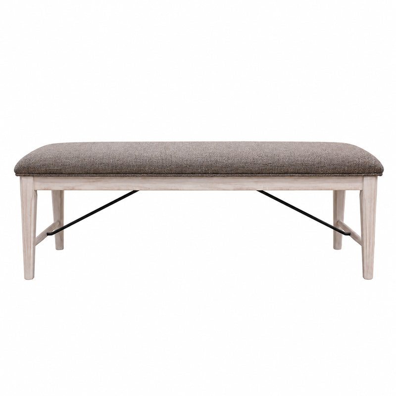 Rogen Rustic Dining Table, Bench, and Six Chairs