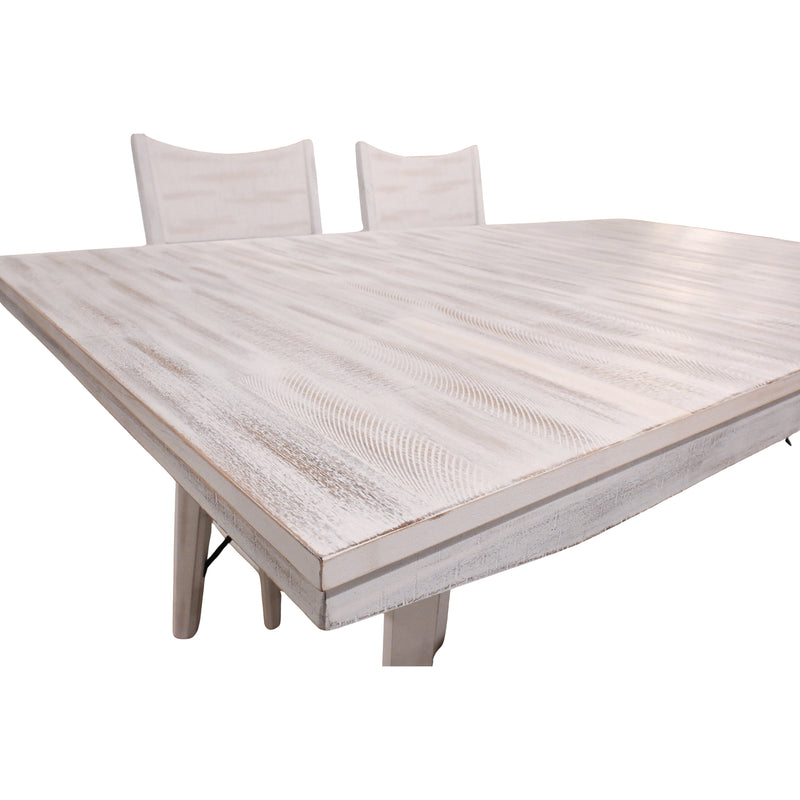 Rogen Rustic Dining Table, Bench, and Six Chairs