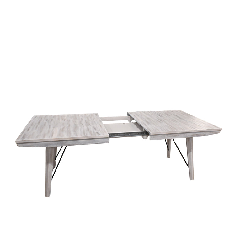 Rogen Rustic Dining Table, Bench, and Six Chairs