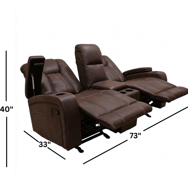 Buy the Cowboy Brown Reclining Sofa, get the Cowboy Brown Recliner FREE, and Get the Cowboy Brown Loveseat HALF OFF