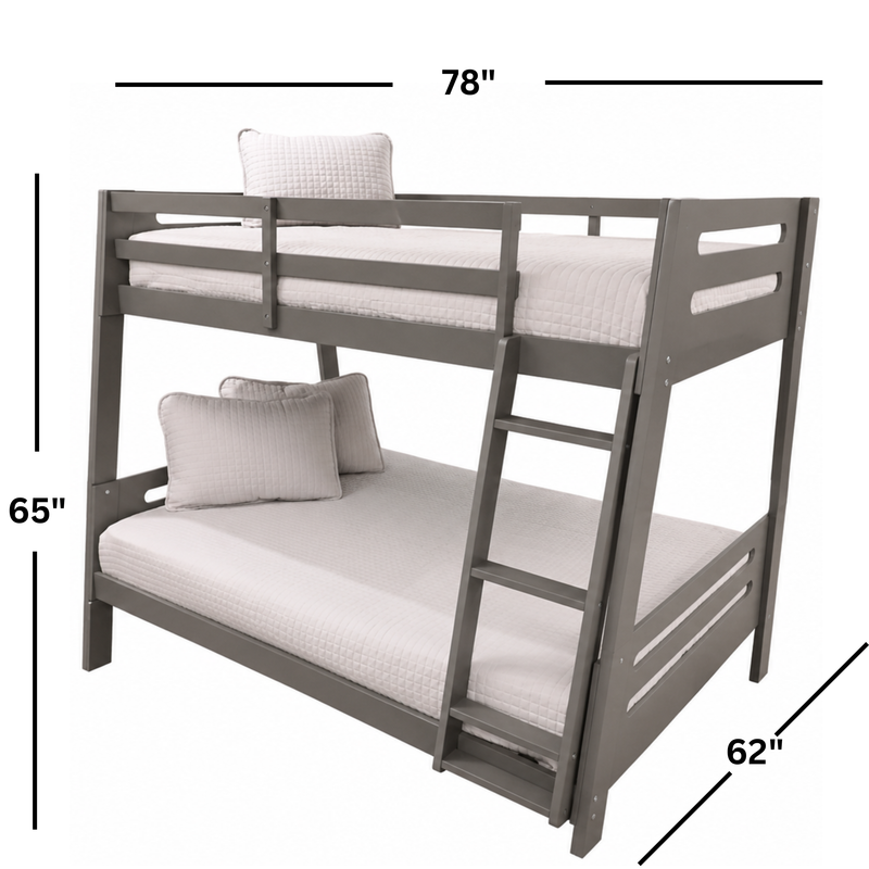 Mason Grey Twin Over Full Bunk Bed