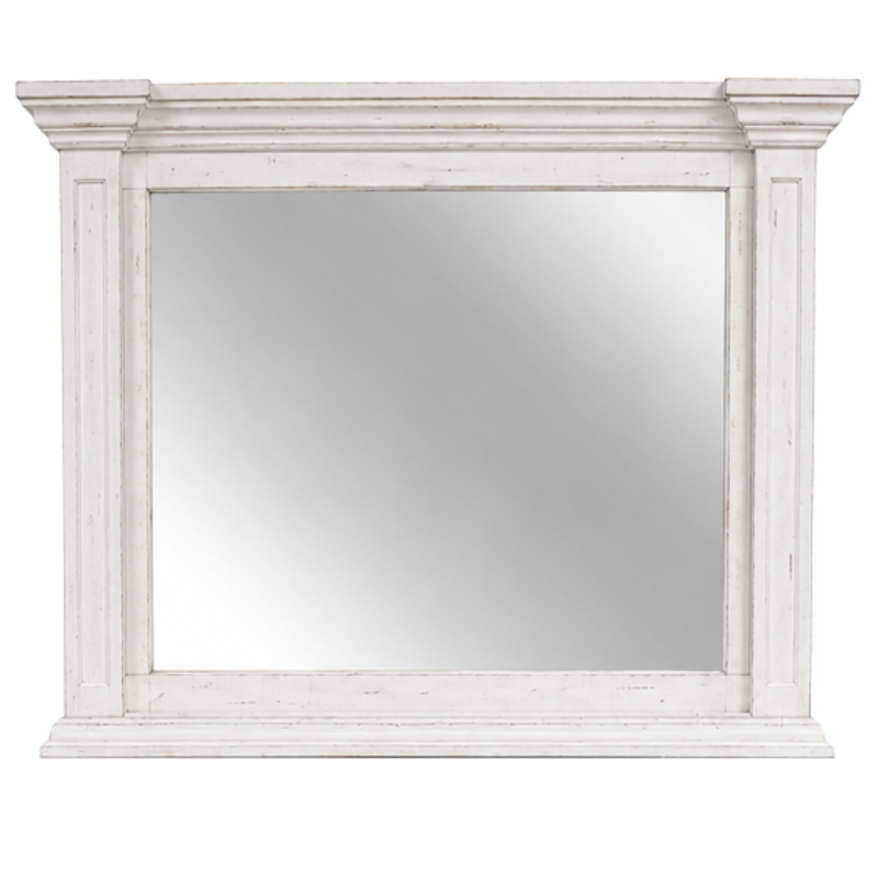 Heather Rustic White Mirror