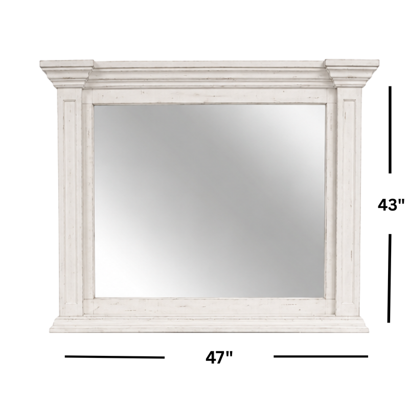 Heather Rustic White Mirror
