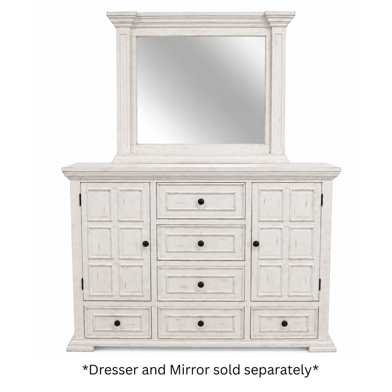 Heather Rustic White Mirror
