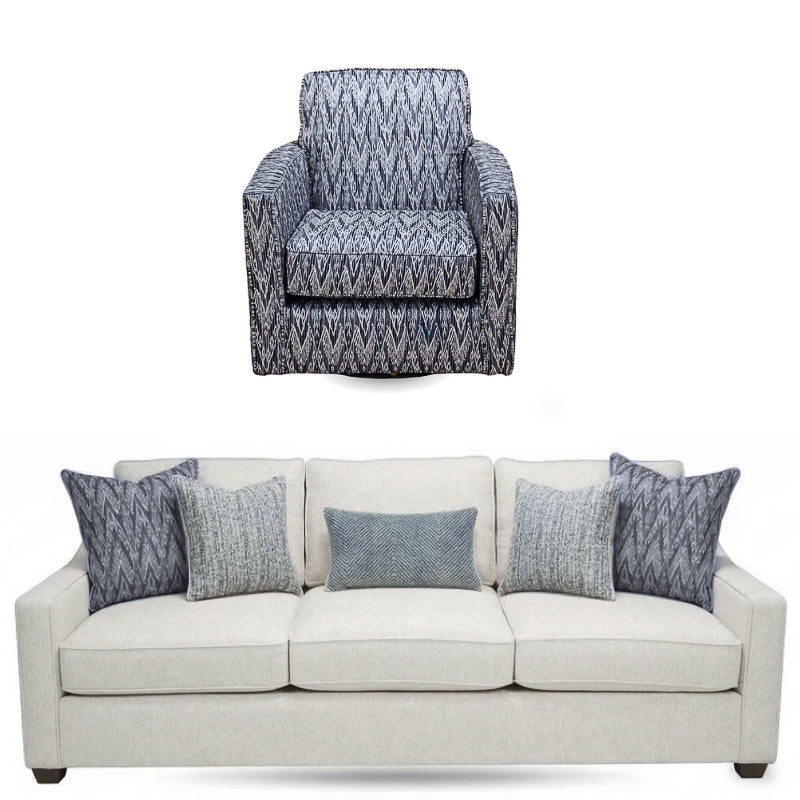 FREE Dakota Zara Swivel Chair w/ Purchase of Dakota Dove Sofa