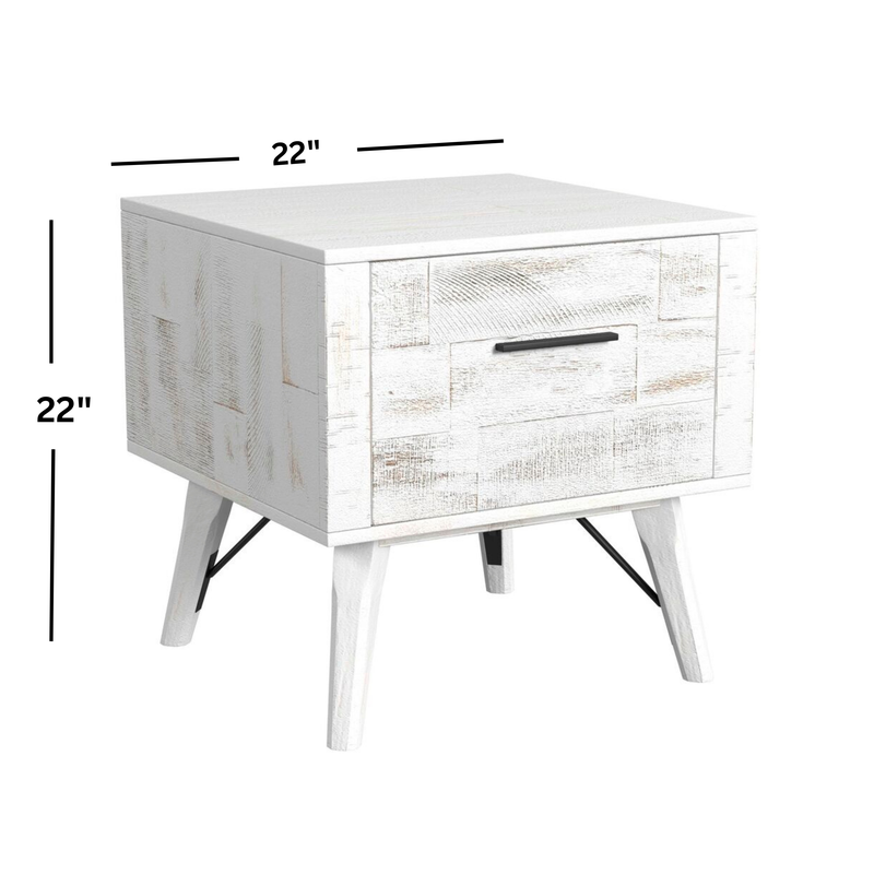FREE Rogen Rustic White End Table w/ Purchase of Rogen Rustic White Coffee Table