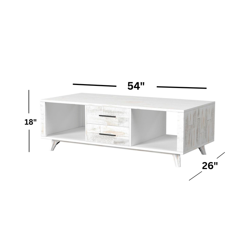 FREE Rogen Rustic White End Table w/ Purchase of Rogen Rustic White Coffee Table