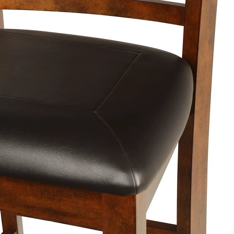 Gia Cherry Round Counter Table with Four Counter Chairs