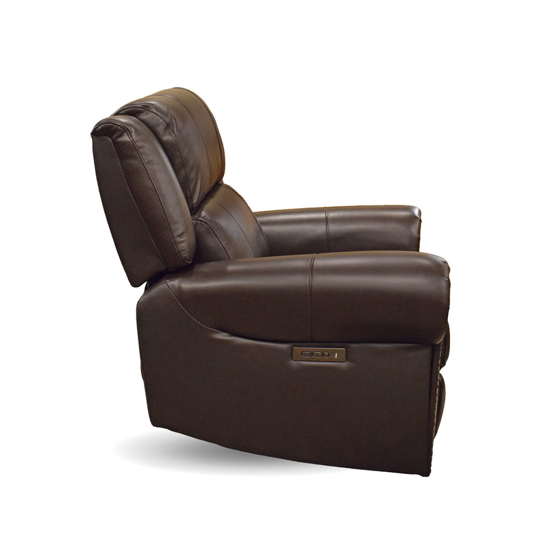Jettison Brown Leather Zero Gravity Power Recliner