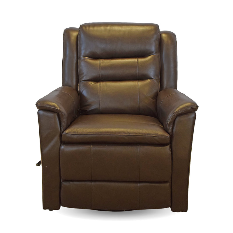Leather Madrid Chocolate Swivel Glider Recliner