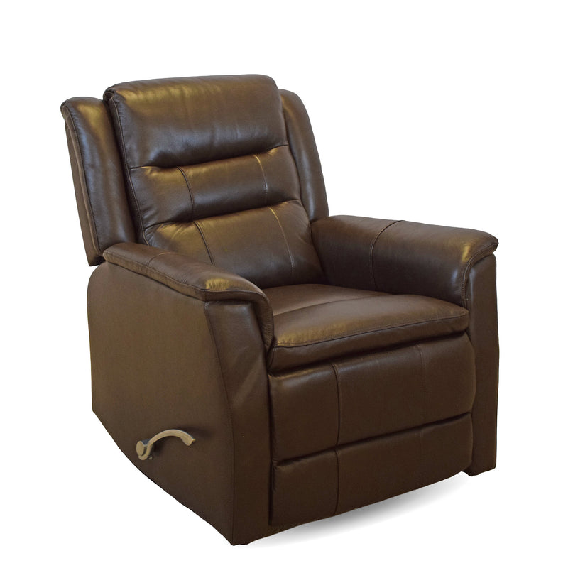 Leather Madrid Chocolate Swivel Glider Recliner