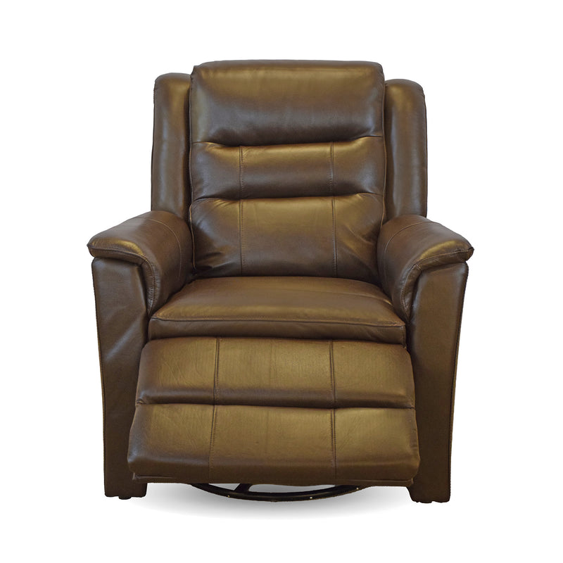 Leather Madrid Chocolate Swivel Glider Recliner