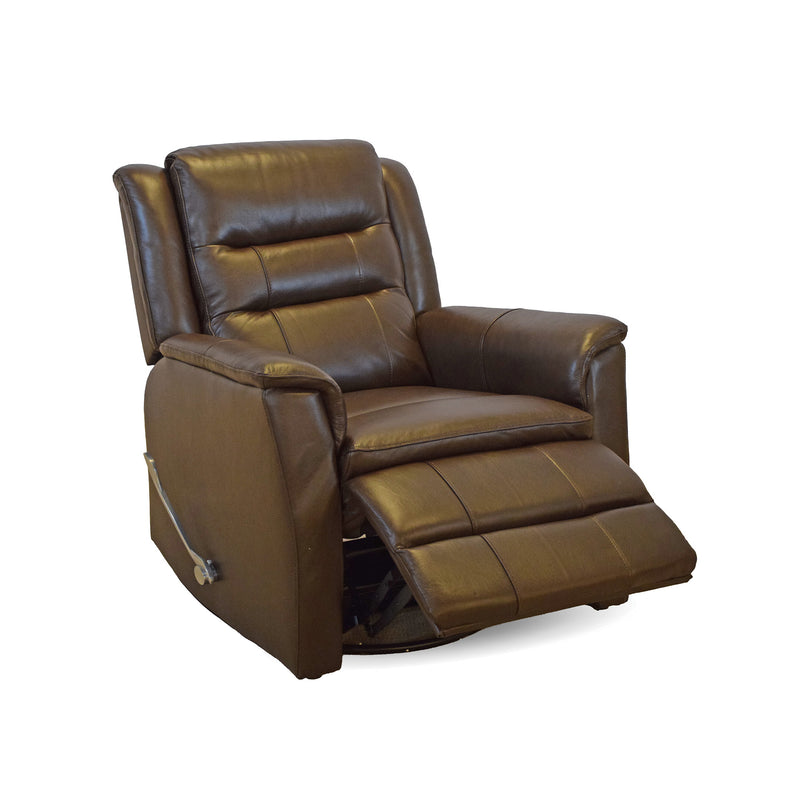 Leather Madrid Chocolate Swivel Glider Recliner