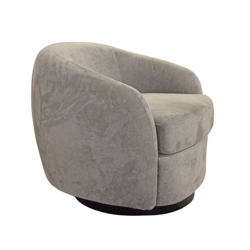 Chanel Bristo Grey Swivel Accent Chair