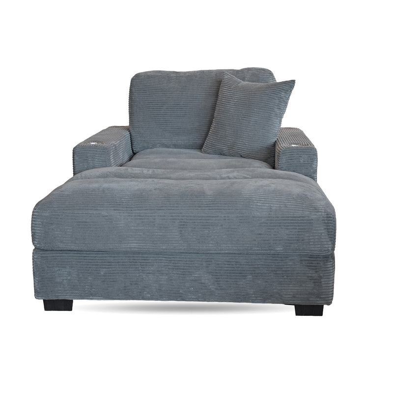 Arizona Steno Charcoal Chaise