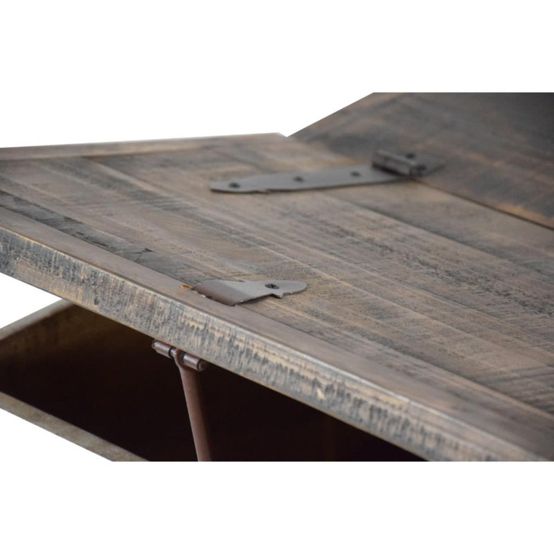 Antique White Trunk End Table