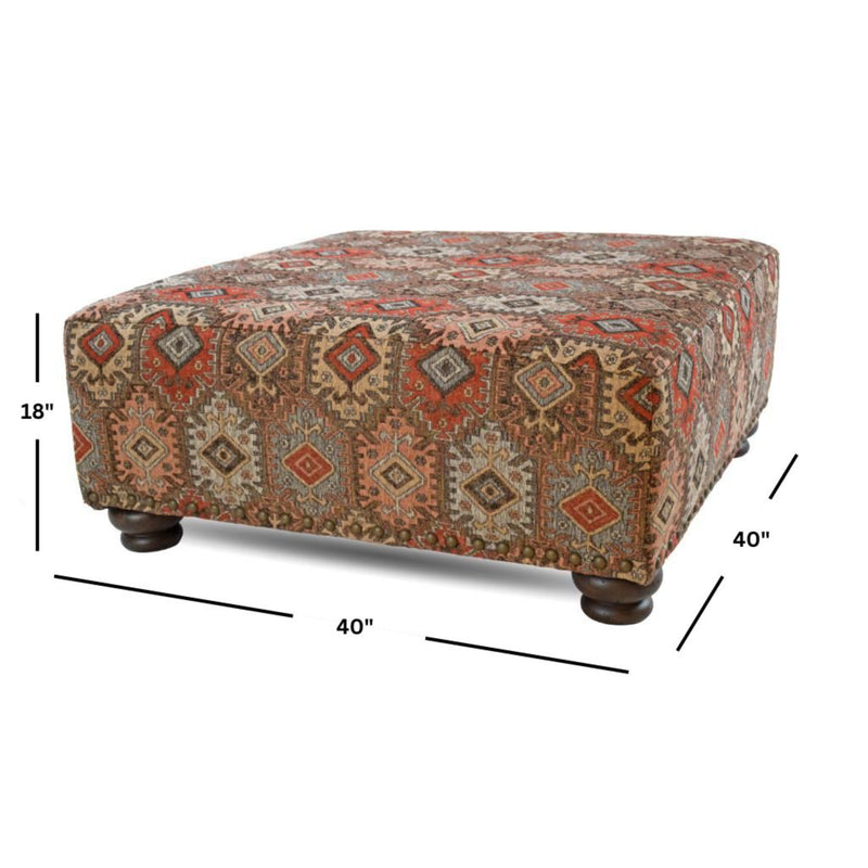 Texas Chocolate Ottoman