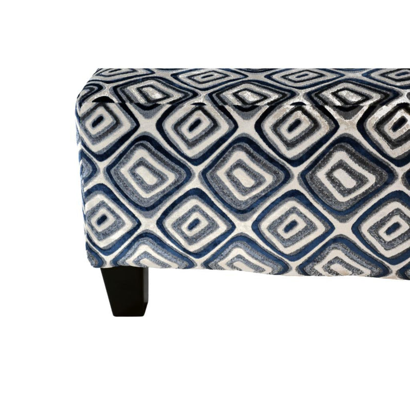 Groovy Navy Ottoman