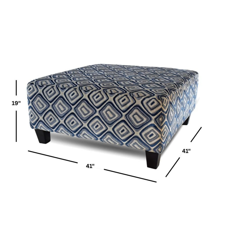 Groovy Navy Ottoman