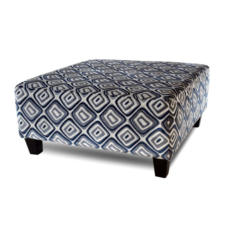 Groovy Navy Ottoman