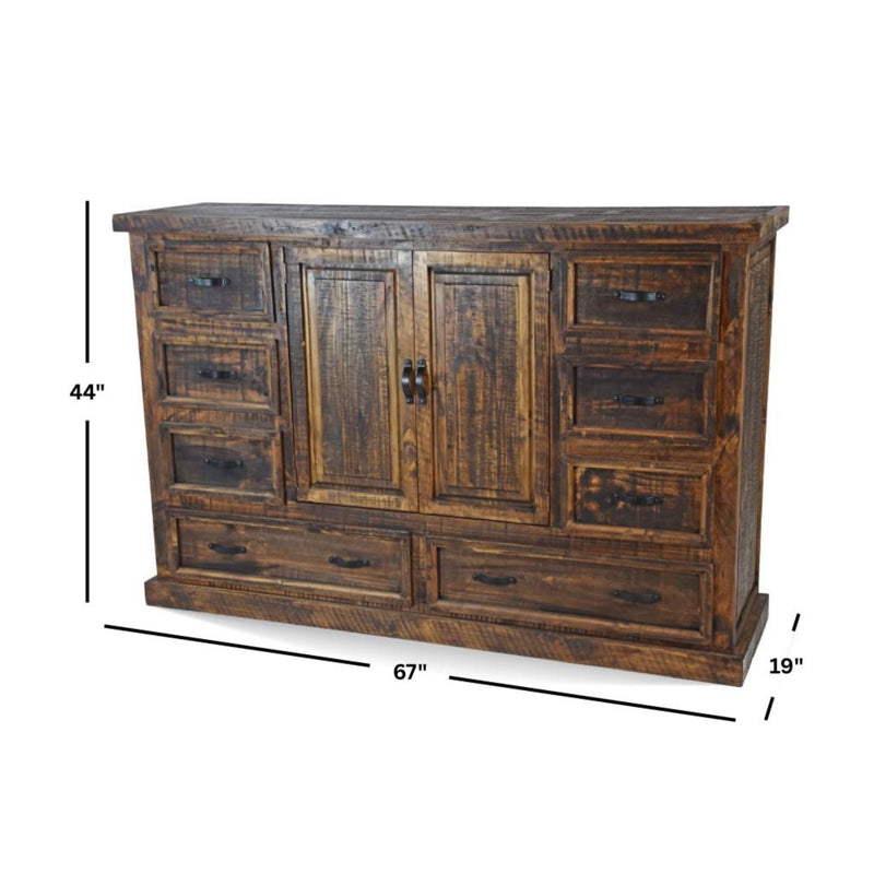 Dark Distressed Bonanza Dresser