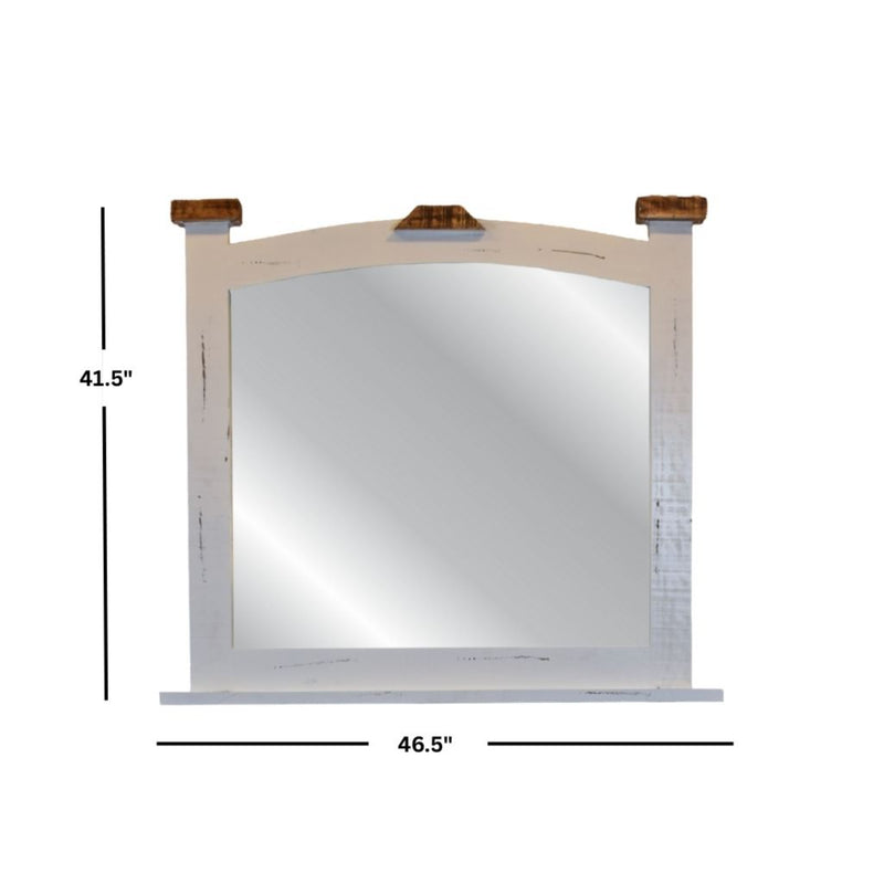 Antique White Mansion Mirror