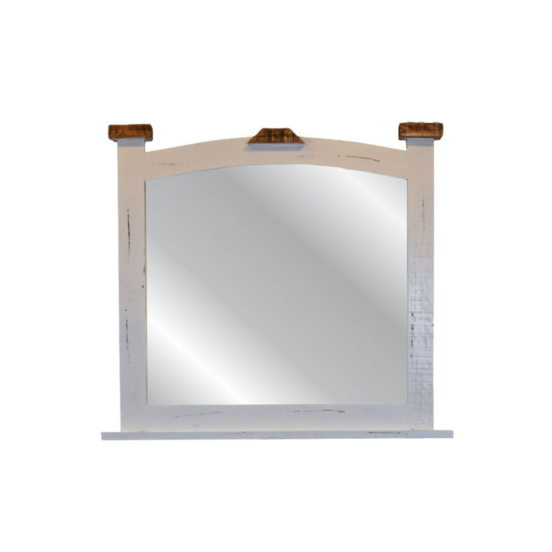 Antique White Mansion Mirror