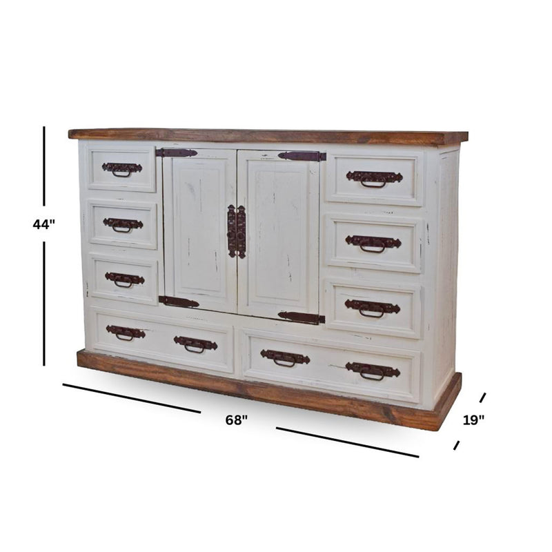 Antique White Mansion Dresser Only