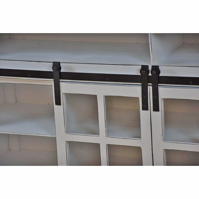 Old White Barn Door TV Stand