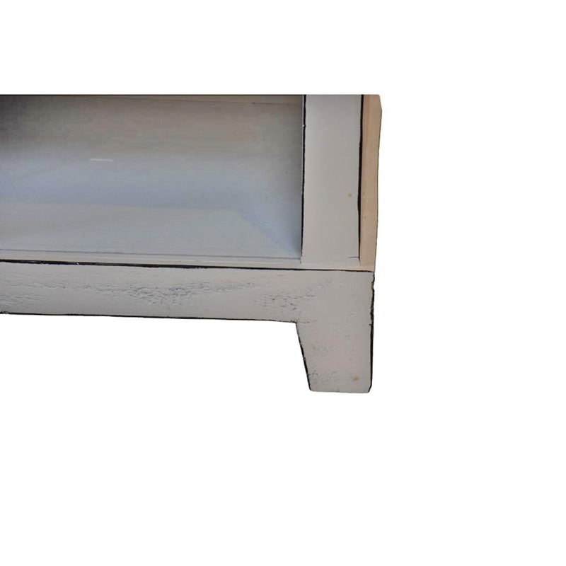 Old White Barn Door TV Stand