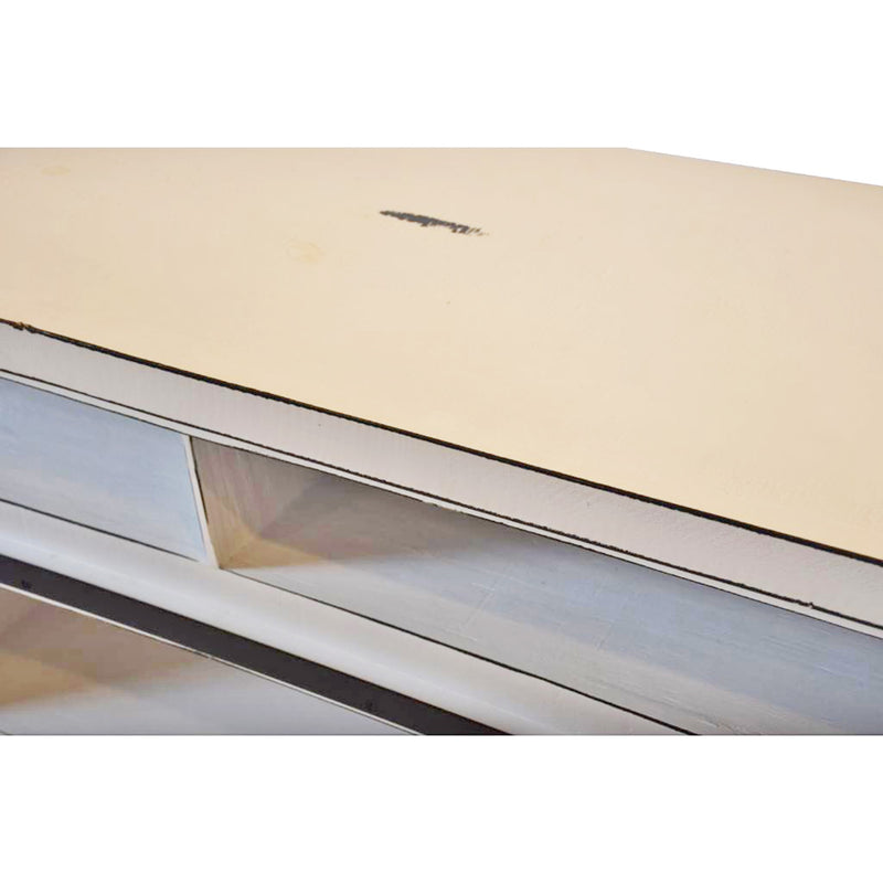 Old White Barn Door TV Stand