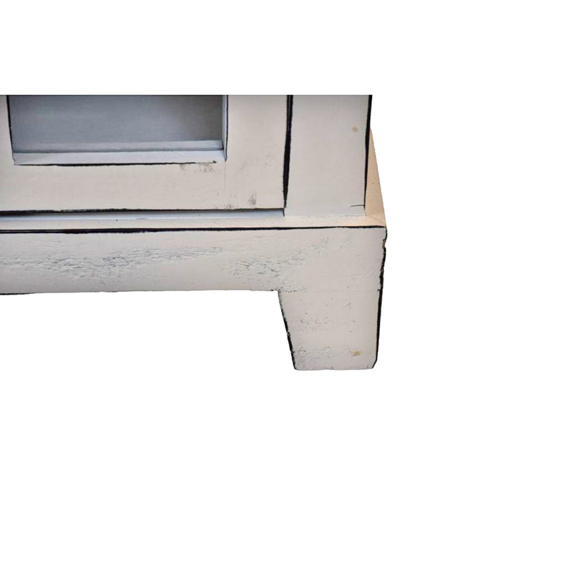 Old White Barn Door TV Stand