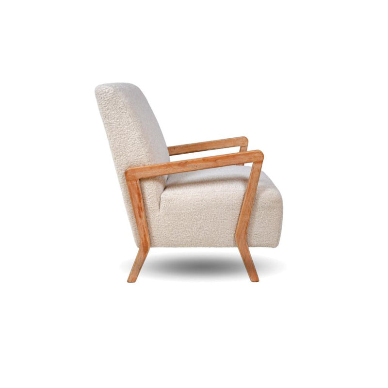 Enzo White Sheep Skin Accent Chair