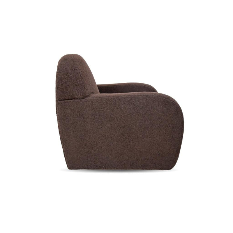 Benz Feather Chocolate Swivel Accent Chair