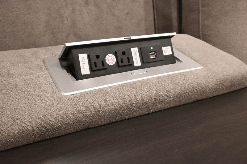 Vienna Taupe Sofa w/ Drop Table & Light