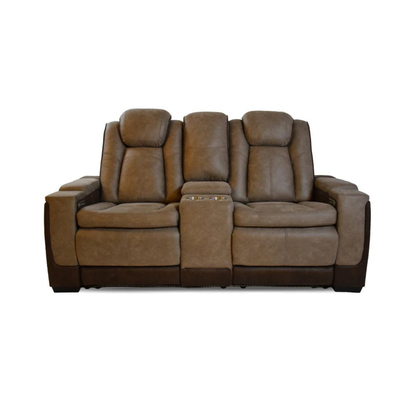 Motion Lantana Console Love Seat with Dual Power Head and Footrest