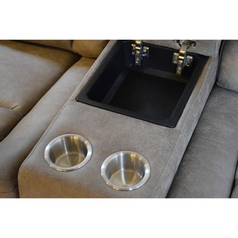 Motion Lantana Console Love Seat with Dual Power Head and Footrest