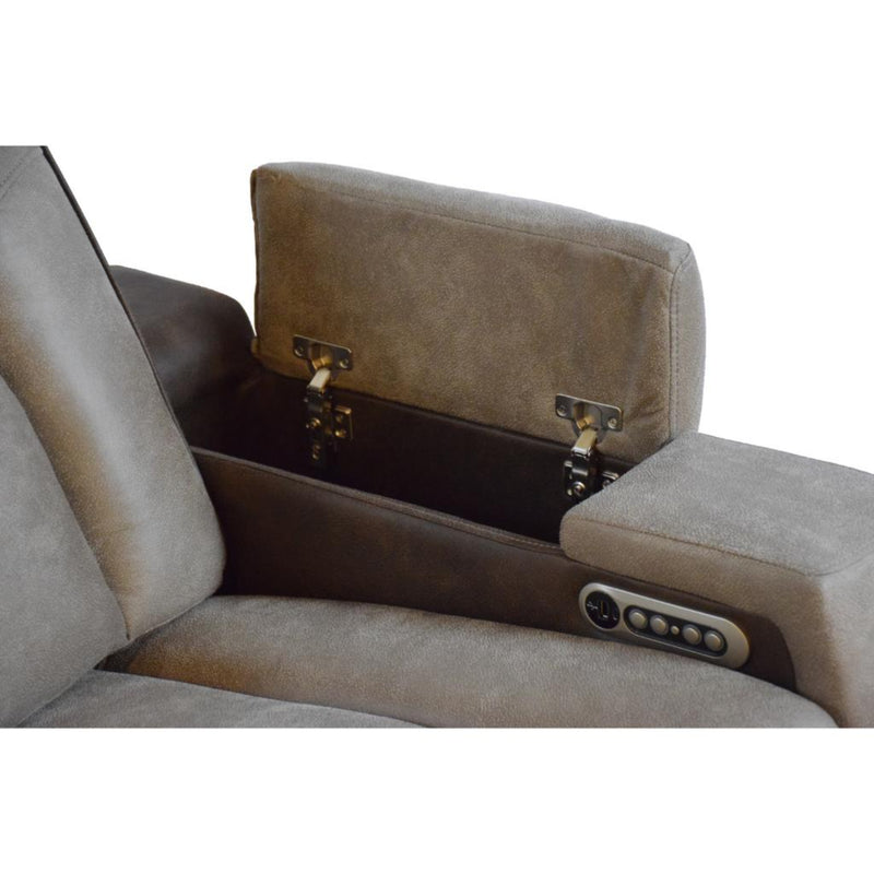 Motion Lantana Console Love Seat with Dual Power Head and Footrest