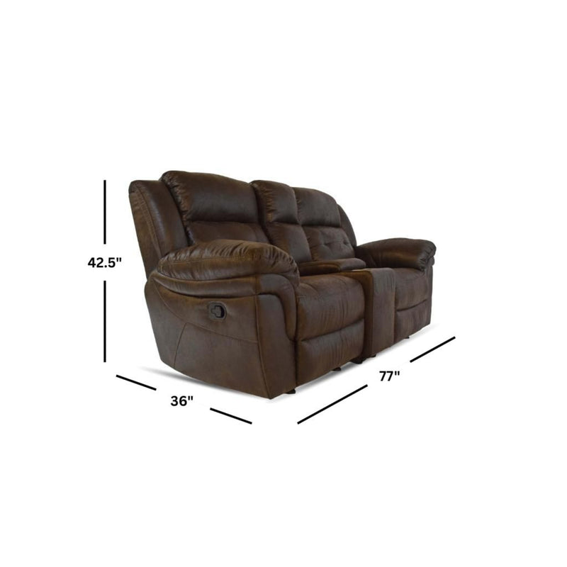 Houston Slate Loveseat with Console