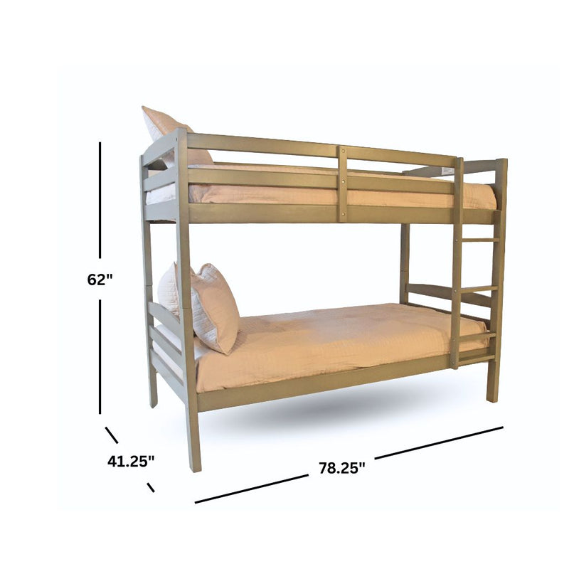 Milo Grey Twin/Twin Bunk Bed