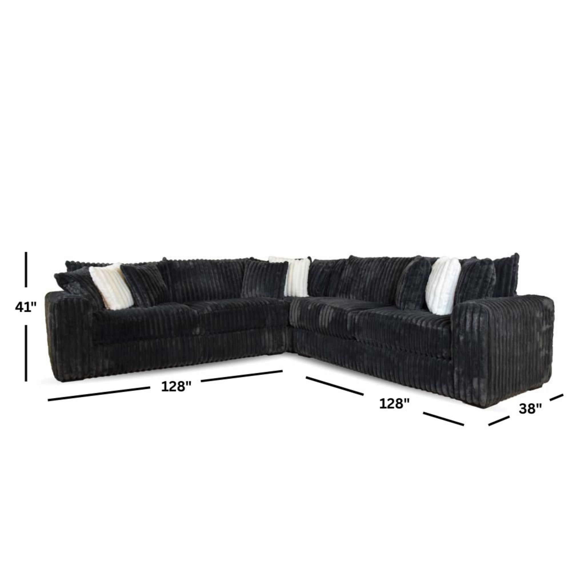 Mondo Monster Gunmetal Sectional — Cleo's Furniture