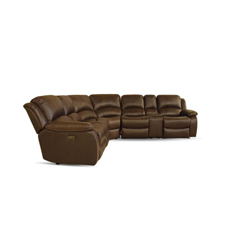 Wrenley 6Pc Top Grain Leather Sectional