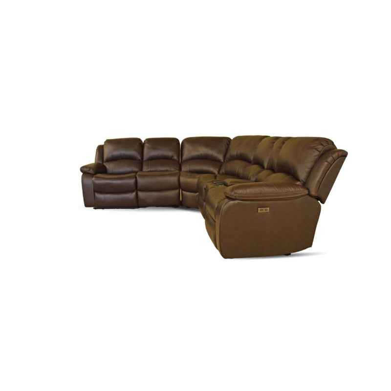 Wrenley 6Pc Top Grain Leather Sectional