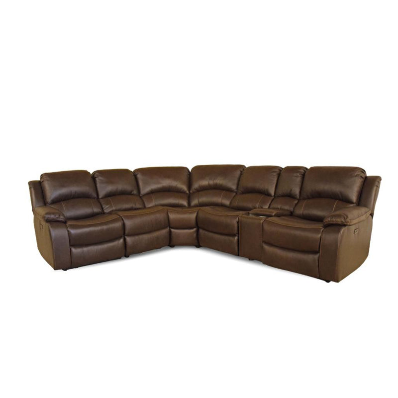 Wrenley 6Pc Top Grain Leather Sectional