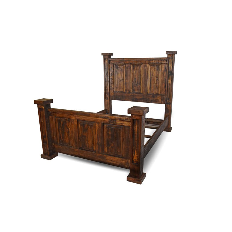 Dark Distressed Bonanza Queen Bed