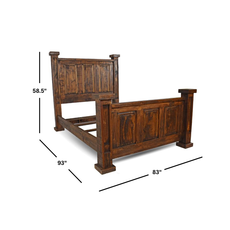 Dark Distressed Bonanza King Bed