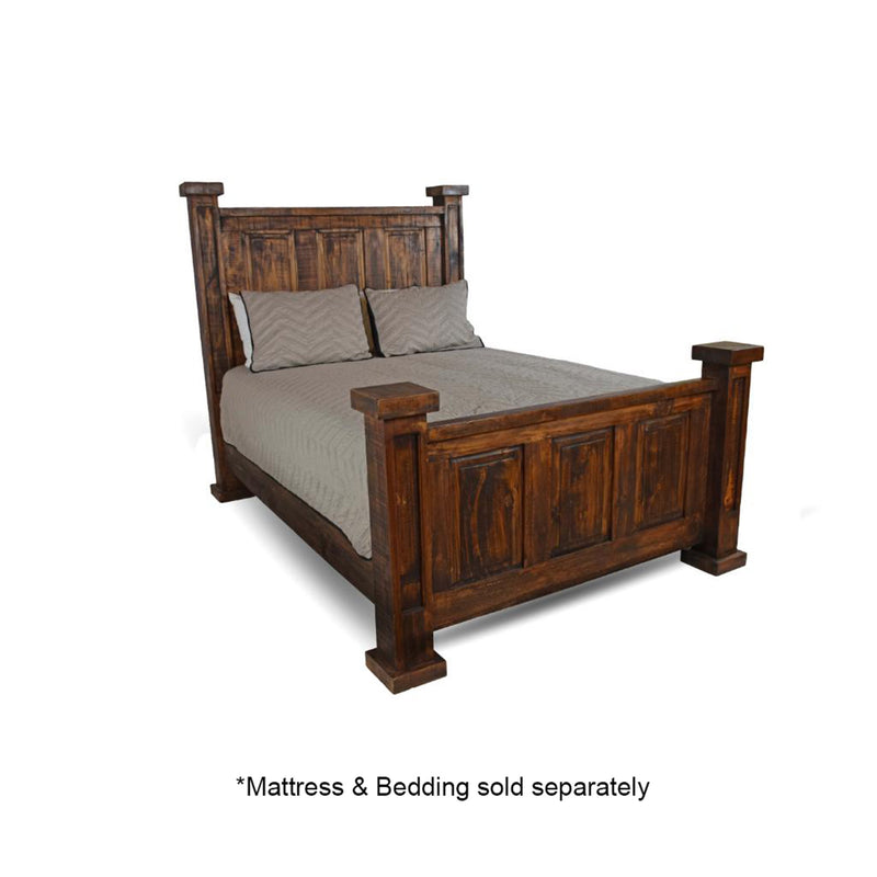 Dark Distressed Bonanza Queen Bed