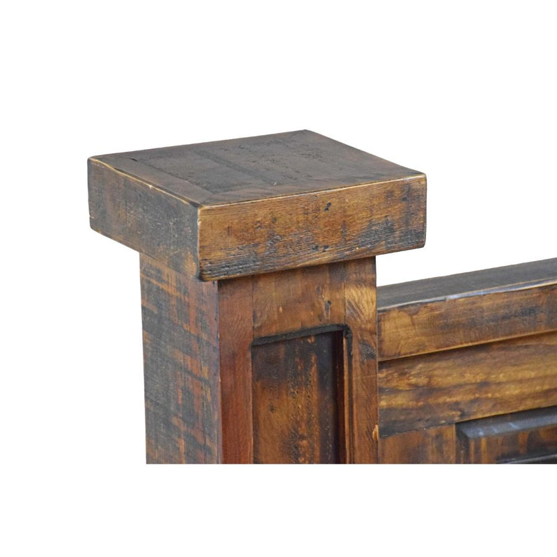 Dark Distressed Bonanza Queen Bed