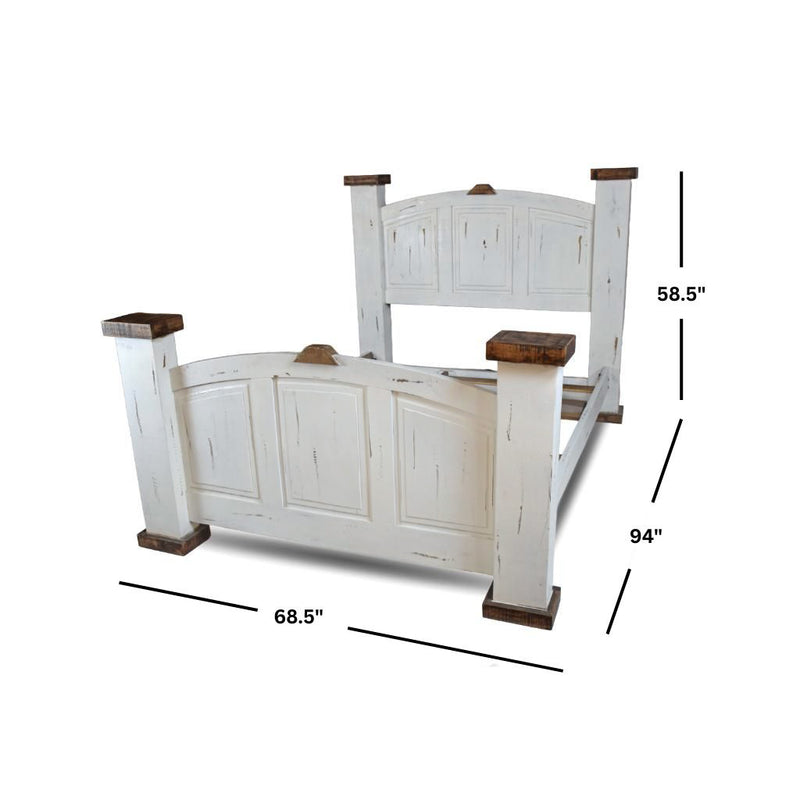 Antique White Mansion Queen Bed